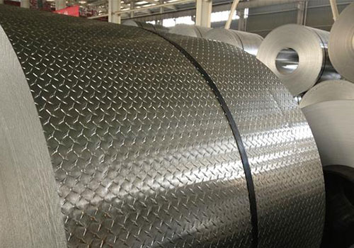 Aluminum coil black and white checkered floor